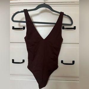 Aritzia brown bodysuit